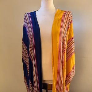 Striped Kimono/ beach cover up